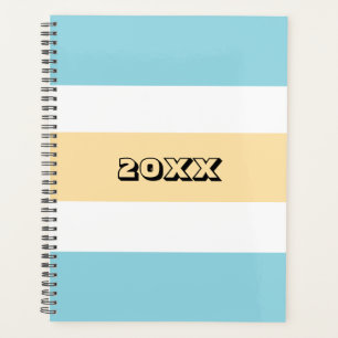 Agenda Rayas Amarillas Y Azules