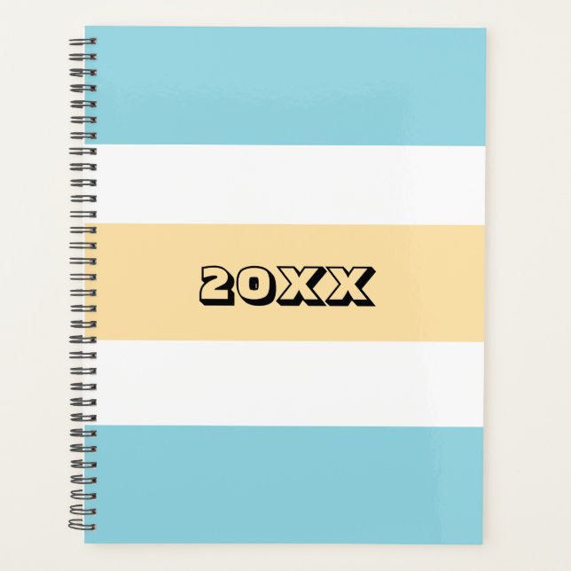 Agenda Rayas Amarillas Y Azules (Anverso)