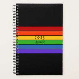 Agenda Rayas de arco iris negras
