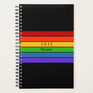Agenda Rayas de arco iris negras