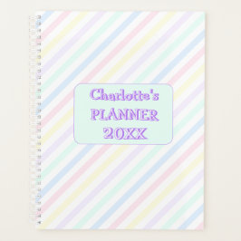 Agenda Rayas de caramelo diagonal Colores de arcoiris pas