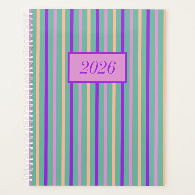 Agenda Rayas de Medley Floral (Anverso)