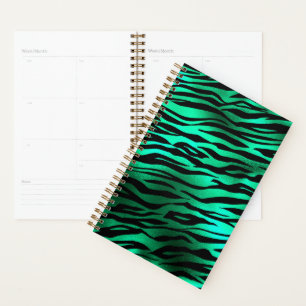 Agenda Rayas Negras de Tigre Verde Esmeralda Animales Sal