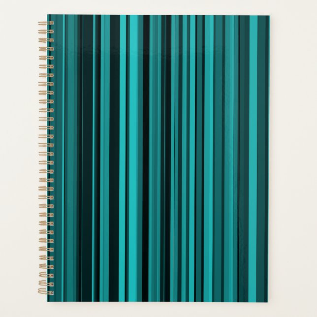 Agenda Rayas negras verde azuladas (Anverso)