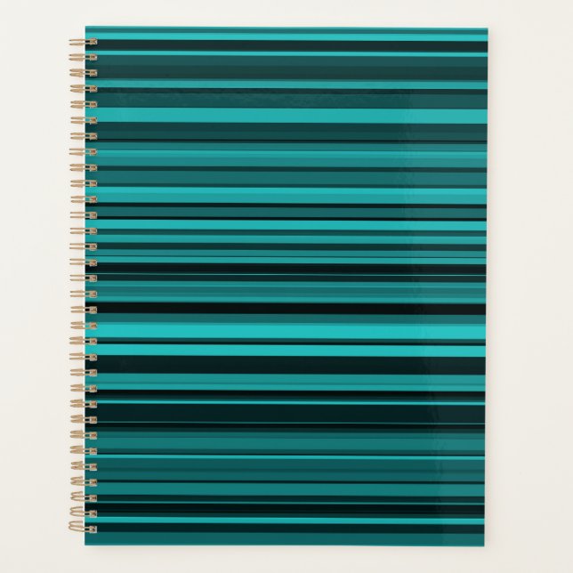 Agenda Rayas negras verde azuladas (Anverso)