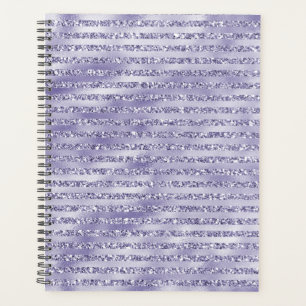 Agenda Rayas Purpura Brillo Chica Glamurosa