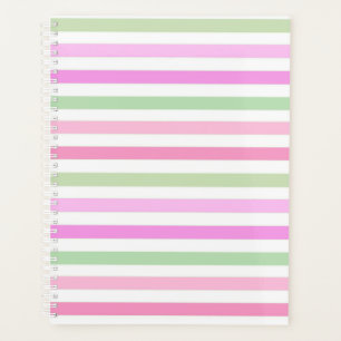 Agenda Rayas, rosa, verde