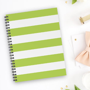 Agenda Rayas verdes, rayas blancas, patrón rayado