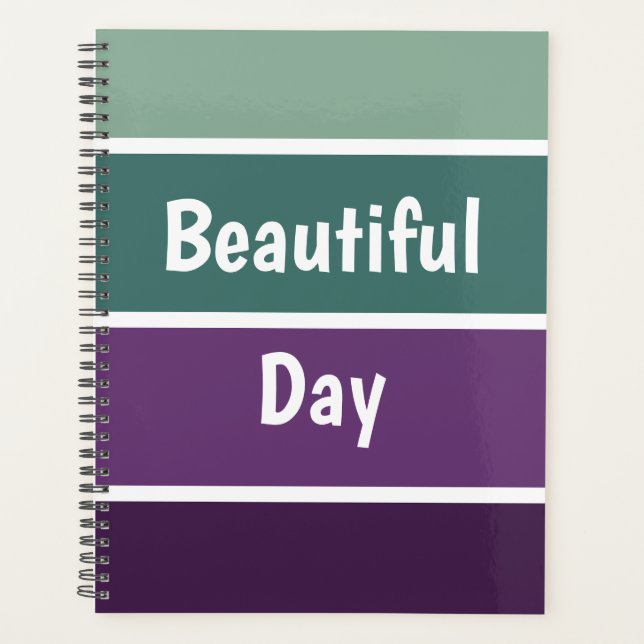 Agenda Rayas Verdes Y Púrpura (Anverso)