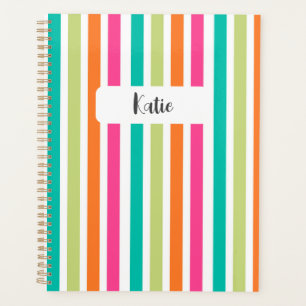 Agenda Rayas verticales arcoiris coloreadas retro multico