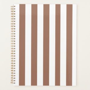 Agenda Rayas verticales vintage Mocha Mousse Blanco