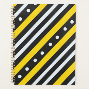 Agenda Rayas y burbujas amarillas