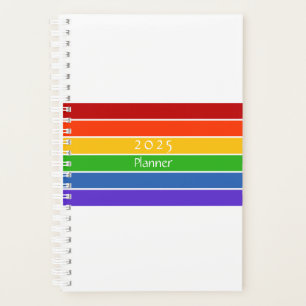 Agenda Rayo arcoiris blanco