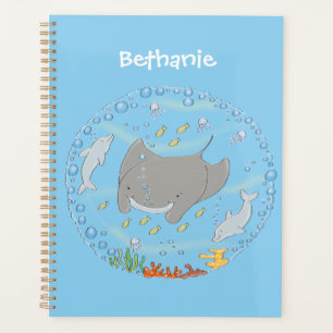 Agenda Rayo de manta y burbujas ilustracion personalizado