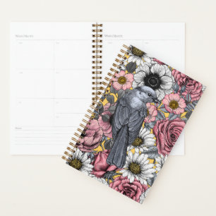 Agenda Rayos grises y flores