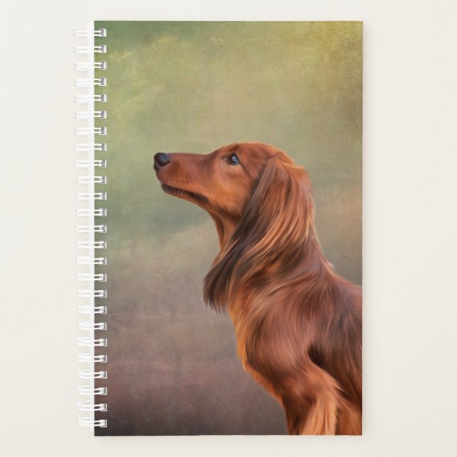 Agenda Raza de perro dachshund de pelo largo (Anverso)
