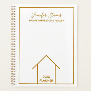 Agenda Real Estate Company Moda Personalizado Gold Realto