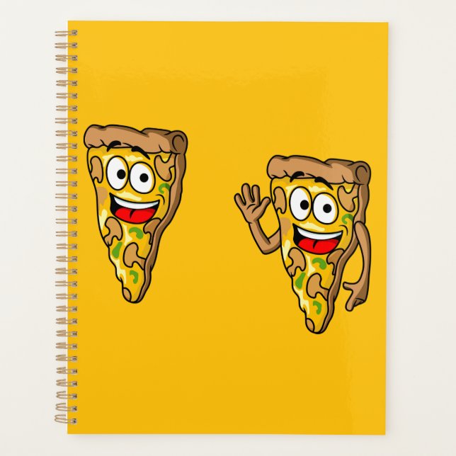 Agenda Rebanadas de pizza de champiñones felices (Anverso)