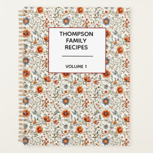 Agenda Receta Personalizada de Neutros Florales con Estil