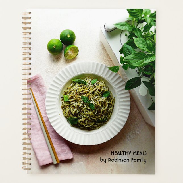 Agenda Recetas modernas y saludables para comidas familia (Anverso)