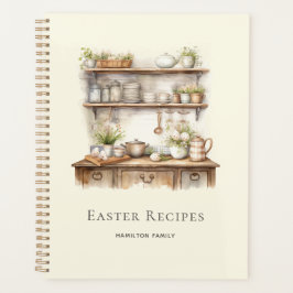 Agenda Recetas personalizadas de Pascua en beige