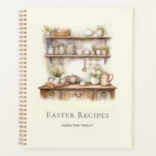 Agenda Recetas personalizadas de Pascua en beige