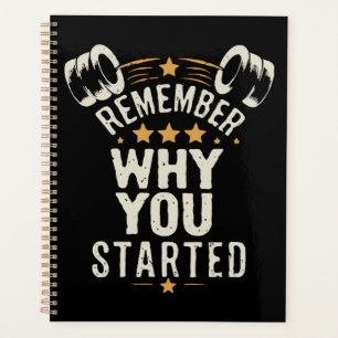 Agenda Recuerda Por Qué Empezaste. Motivación de Gimnasio
