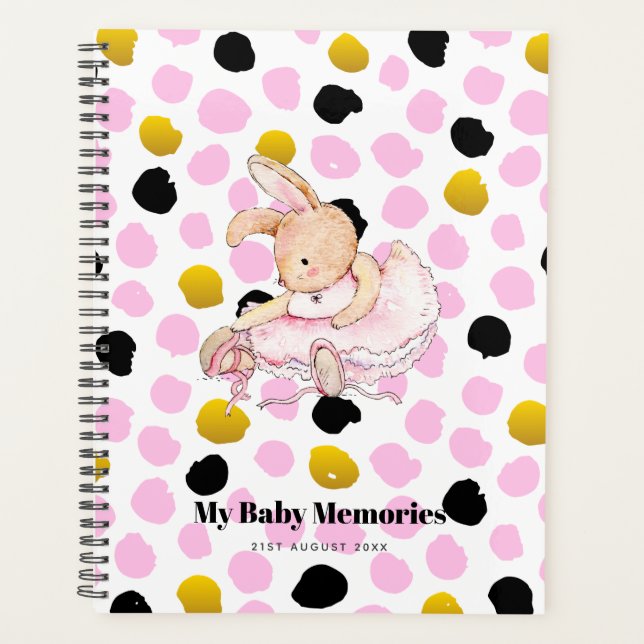 Agenda Recuerdos de MI BEBÉ - Ballerina de Conejo (Anverso)