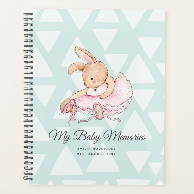 Agenda Recuerdos de MI BEBÉ - Ballerina de Conejo (Anverso)