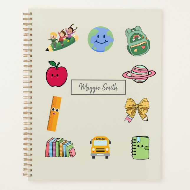 Agenda Recuerdos escolares de Personalizados niños educad (Anverso)