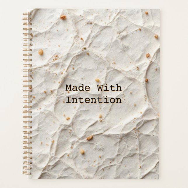 Agenda Recycled Paper Texture | Natural Fiber Design (Anverso)
