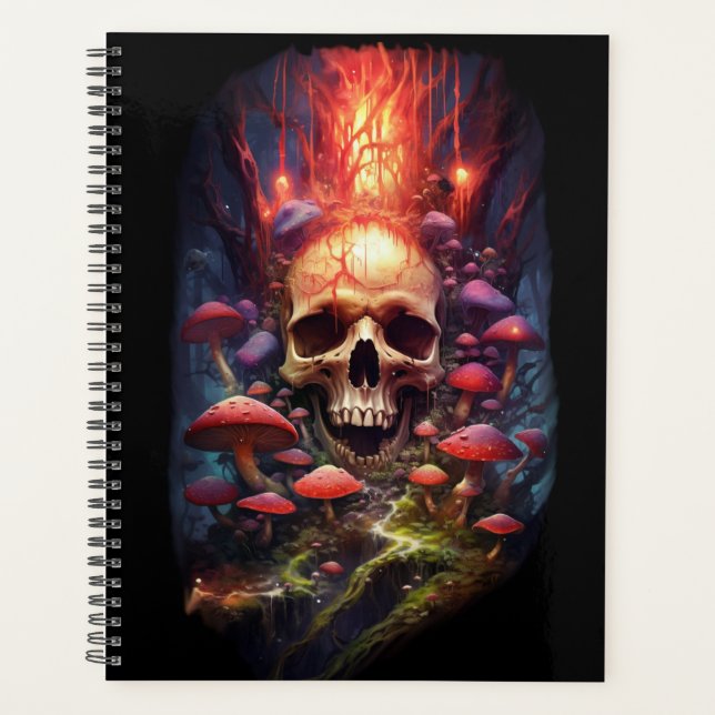 Agenda Red Ether Mushroom Skull (Anverso)