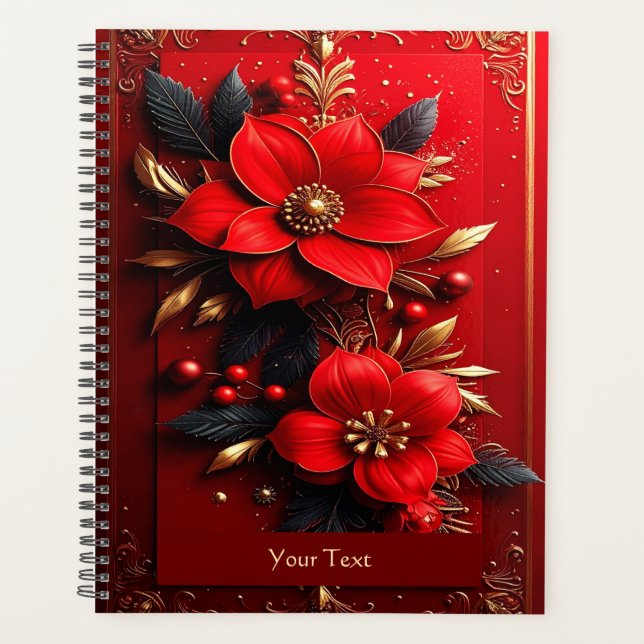 Agenda Red Flowers Holiday (Anverso)