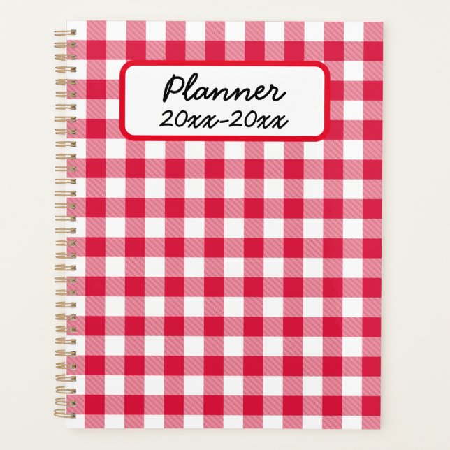 Agenda Red Gingham (Anverso)