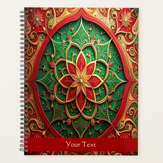 Agenda Red Green Decorative Holiday (Anverso)