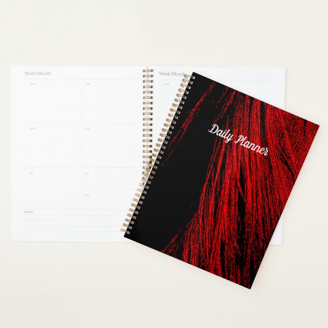 Agenda Red Horse Mane Abstract Daily Planner (Demostración)