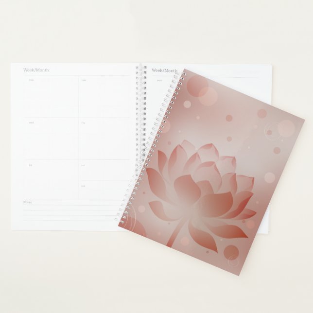 Agenda Red Lotus Glow Hardcover Planner (Demostración)