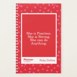 Agenda Red/Pink Floral Block Quote | Fully Customizable