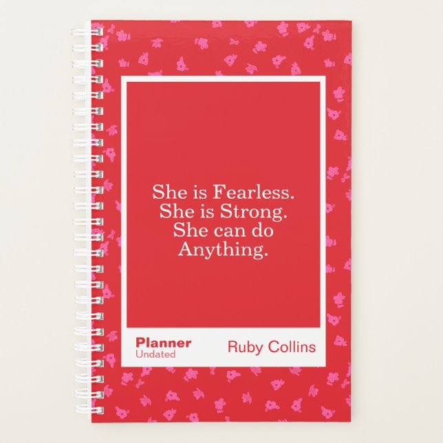 Agenda Red/Pink Floral Block Quote | Fully Customizable (Anverso)