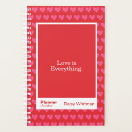 Agenda Red & Pink Hearts Block Quote | Fully Customizable