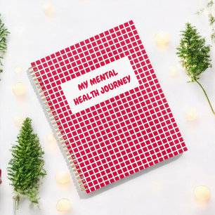 Agenda Red Plaid Gingham Planner Presupuesto de Salud Men
