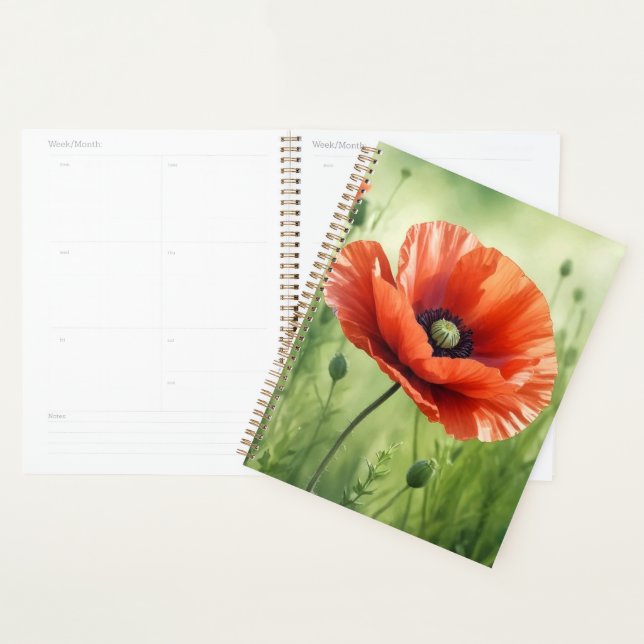 Agenda Red Poppy Planner  (Demostración)