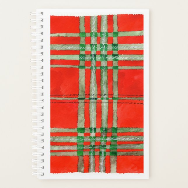 Agenda RED SCOTT TARTAN 5.5x8.5 Planner / Calendario (Anverso)
