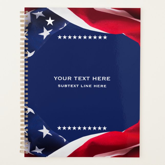 Agenda Red White & Blue-USA Flag Stars And Stripes 4 (Anverso)