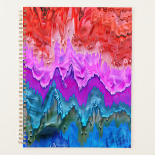 Agenda "Reflexión radiante" Arte abstracto colorido