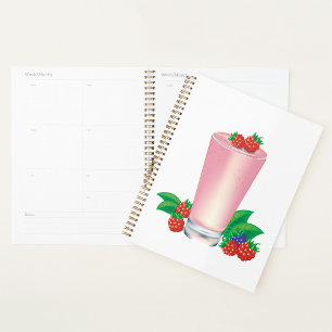 Agenda Refrescante Berry Smoothie Bebida Rosa