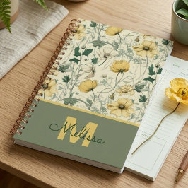 Agenda Regalo Botánico de Flores Silvestres para Graduaci