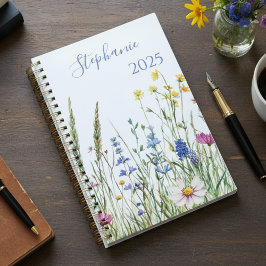 Agenda Regalo Botánico de Flores Silvestres para Graduaci