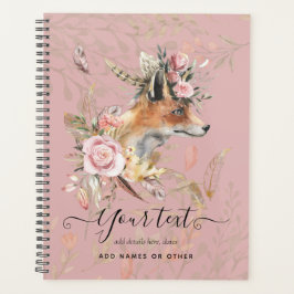 Agenda Regalo conmemorativo de Boho Fox, PERSONALIZADO