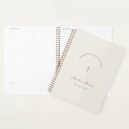 Agenda Regalo de bautismo personalizado Planner a través 
